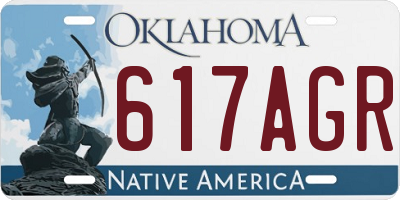 OK license plate 617AGR