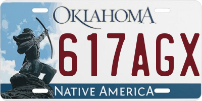 OK license plate 617AGX