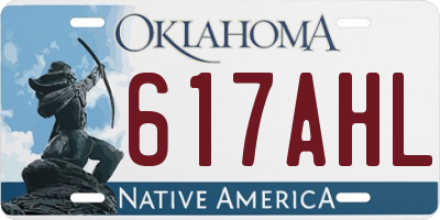 OK license plate 617AHL