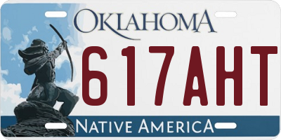 OK license plate 617AHT