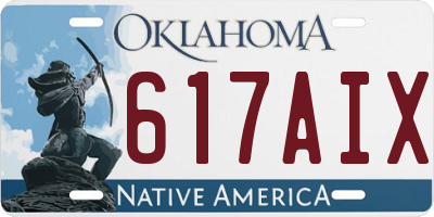 OK license plate 617AIX