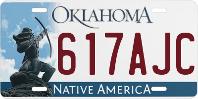 OK license plate 617AJC