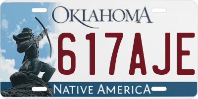 OK license plate 617AJE