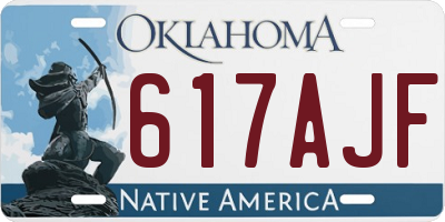 OK license plate 617AJF