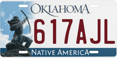 OK license plate 617AJL