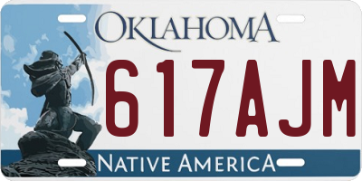 OK license plate 617AJM