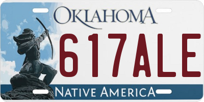 OK license plate 617ALE