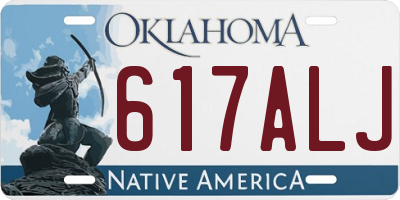 OK license plate 617ALJ