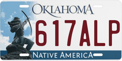 OK license plate 617ALP