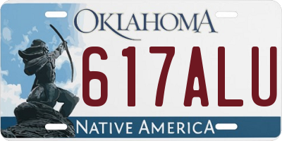 OK license plate 617ALU