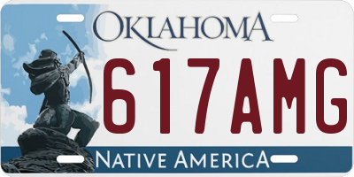 OK license plate 617AMG