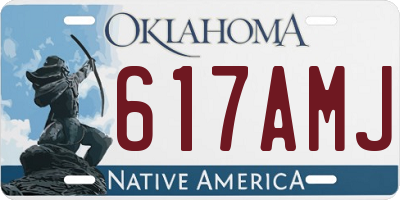 OK license plate 617AMJ
