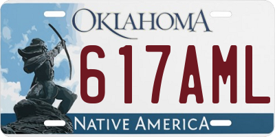 OK license plate 617AML