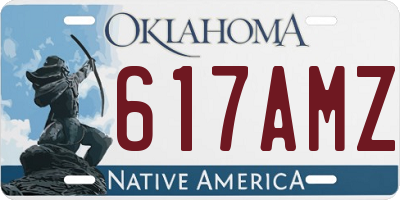 OK license plate 617AMZ