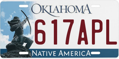 OK license plate 617APL