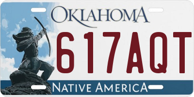 OK license plate 617AQT