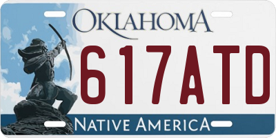 OK license plate 617ATD