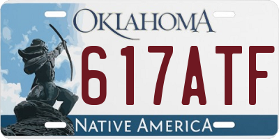 OK license plate 617ATF