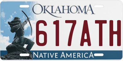 OK license plate 617ATH