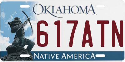 OK license plate 617ATN