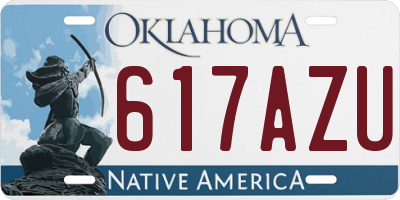 OK license plate 617AZU