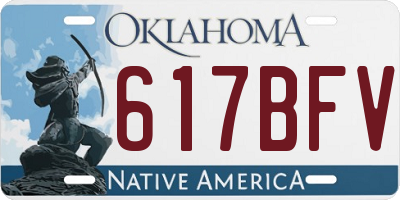 OK license plate 617BFV