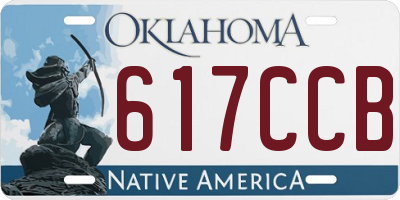 OK license plate 617CCB