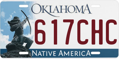 OK license plate 617CHC