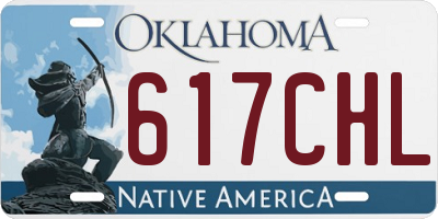 OK license plate 617CHL