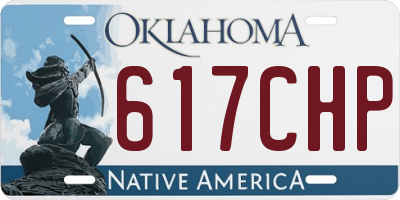OK license plate 617CHP