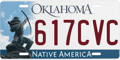 OK license plate 617CVC