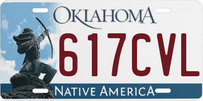 OK license plate 617CVL