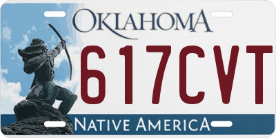OK license plate 617CVT