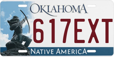 OK license plate 617EXT