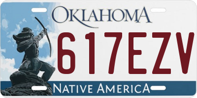 OK license plate 617EZV