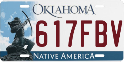 OK license plate 617FBV