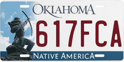 OK license plate 617FCA