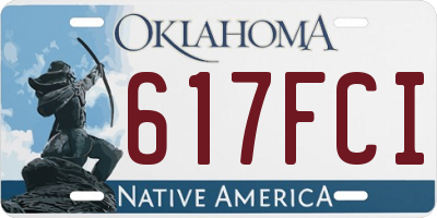 OK license plate 617FCI