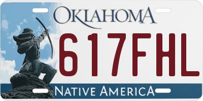 OK license plate 617FHL
