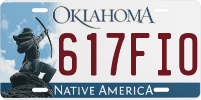 OK license plate 617FIO