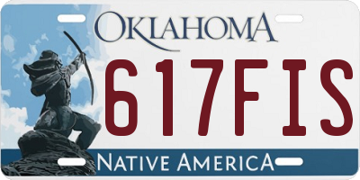 OK license plate 617FIS