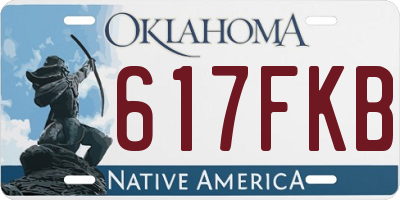 OK license plate 617FKB