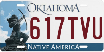 OK license plate 617TVU