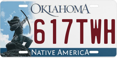 OK license plate 617TWH