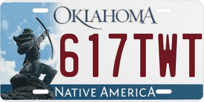 OK license plate 617TWT