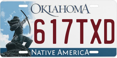 OK license plate 617TXD