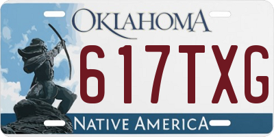 OK license plate 617TXG