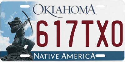 OK license plate 617TXO