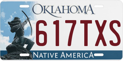 OK license plate 617TXS