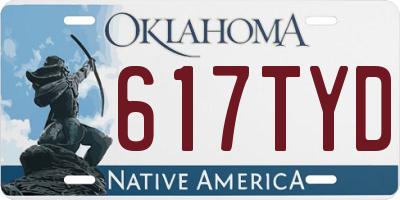 OK license plate 617TYD